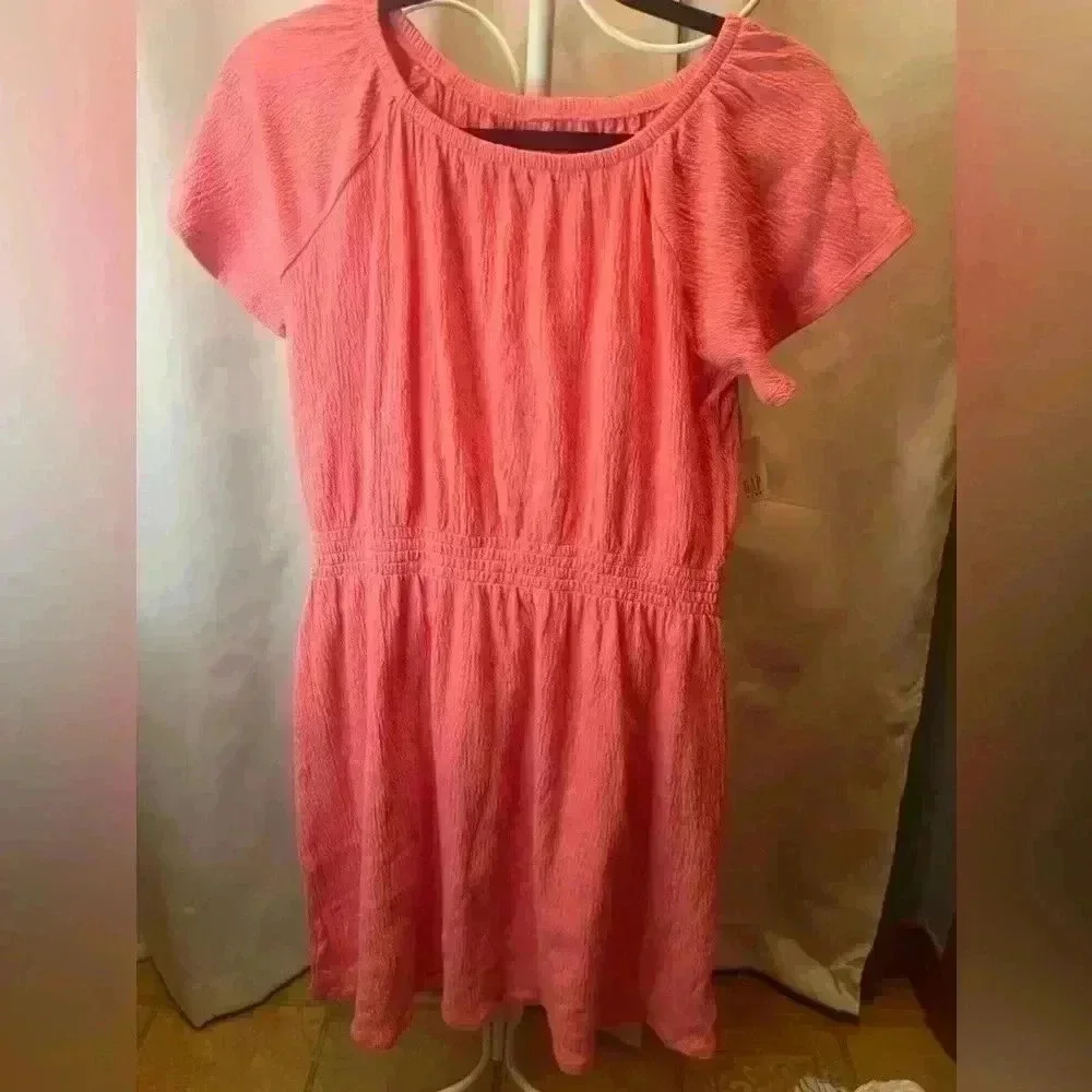 Gap Kids Smocked Flutter Dress Xxl 14-16 new with tags